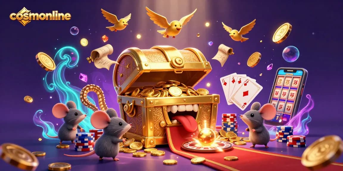 Engage in the exciting world of cosmonline casinos with adventurous elements, golden treasures, and interactive games.