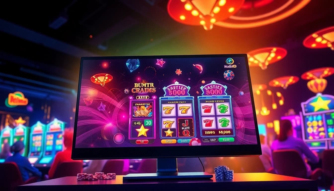 Situs kode4d online gaming platform illustration showcasing slot games and vibrant gameplay.
