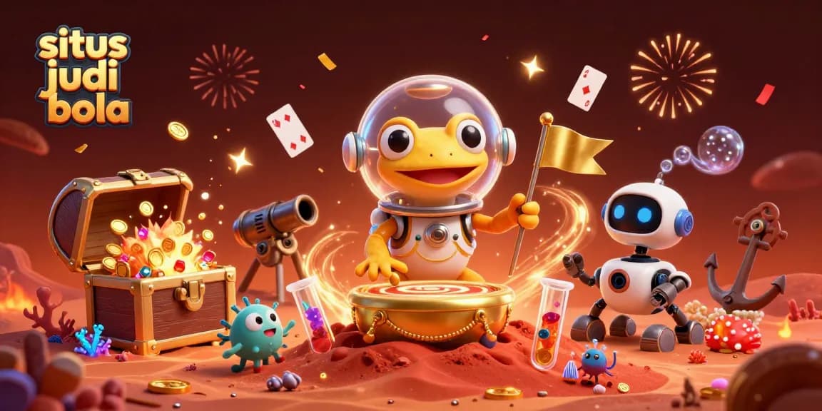 Engage in exciting betting at situs judi bola with vibrant Martian-themed 3D casino adventure!