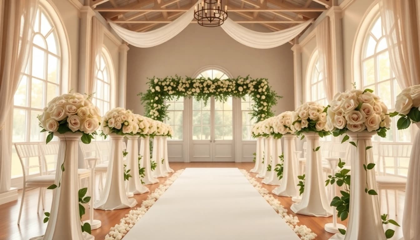 Charming Jacksonville Wedding Venue showcasing an elegant ceremony setup with floral decor.