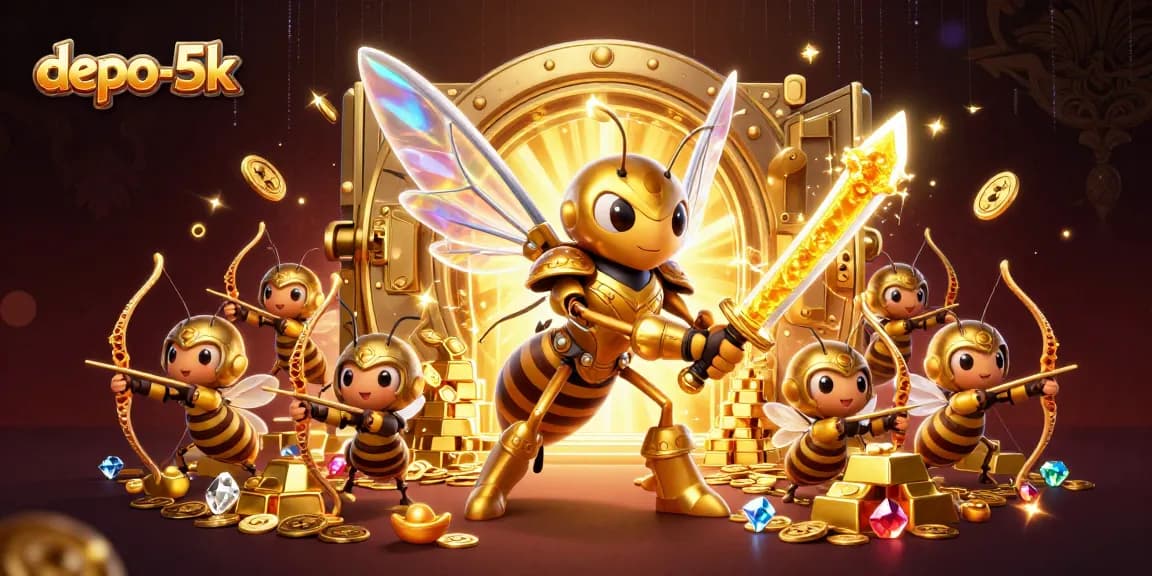 Spin and win big with depo-5k's exceptional slot bonuses showcasing vibrant treasures and characters.