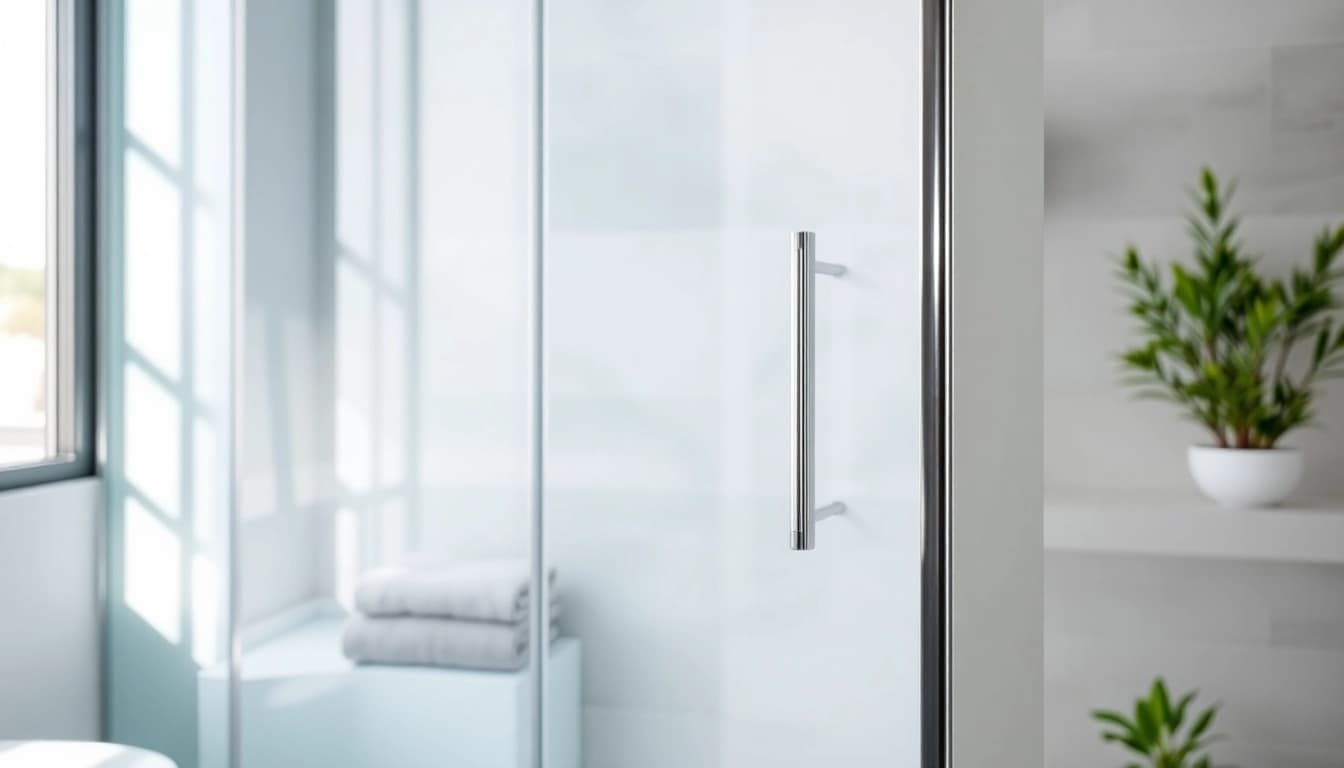 Enhance your bathroom with a stylish semi-frameless shower screen that exudes elegance.