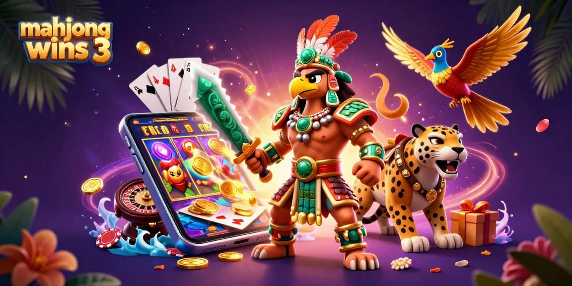 Enjoy thrilling gameplay with mahjong wins 3 as illustrated in this vibrant casino scene.
