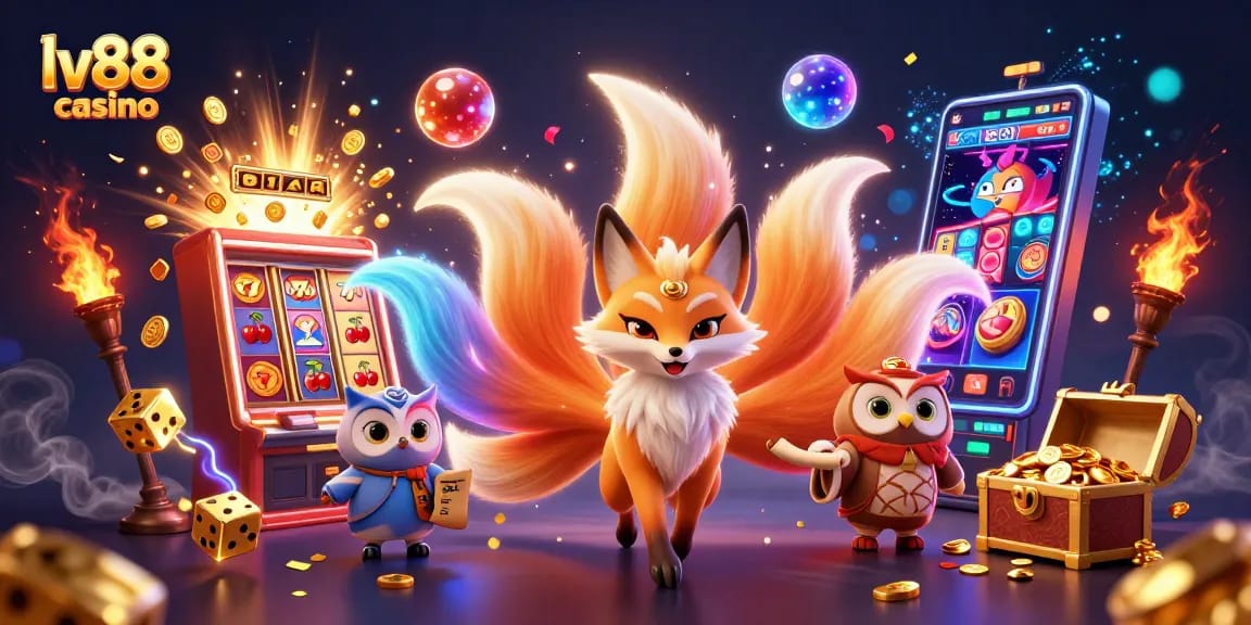 Experience thrilling wins at lv88 casino with colorful slot machines and magical elements.