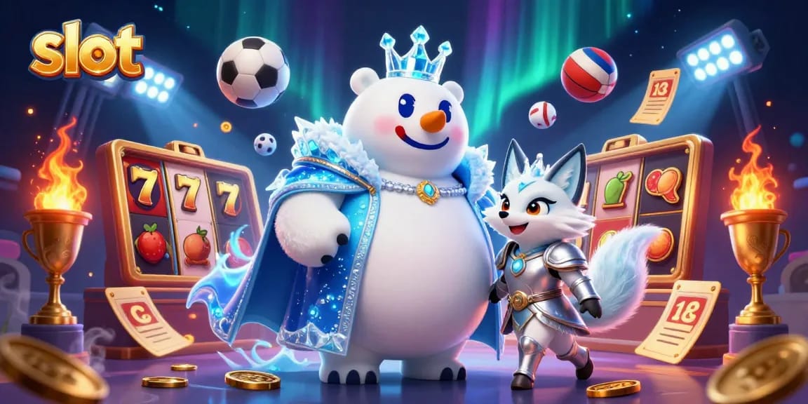 Spin the slot reels with the ice king and snow fox as they bring excitement to your gameplay.