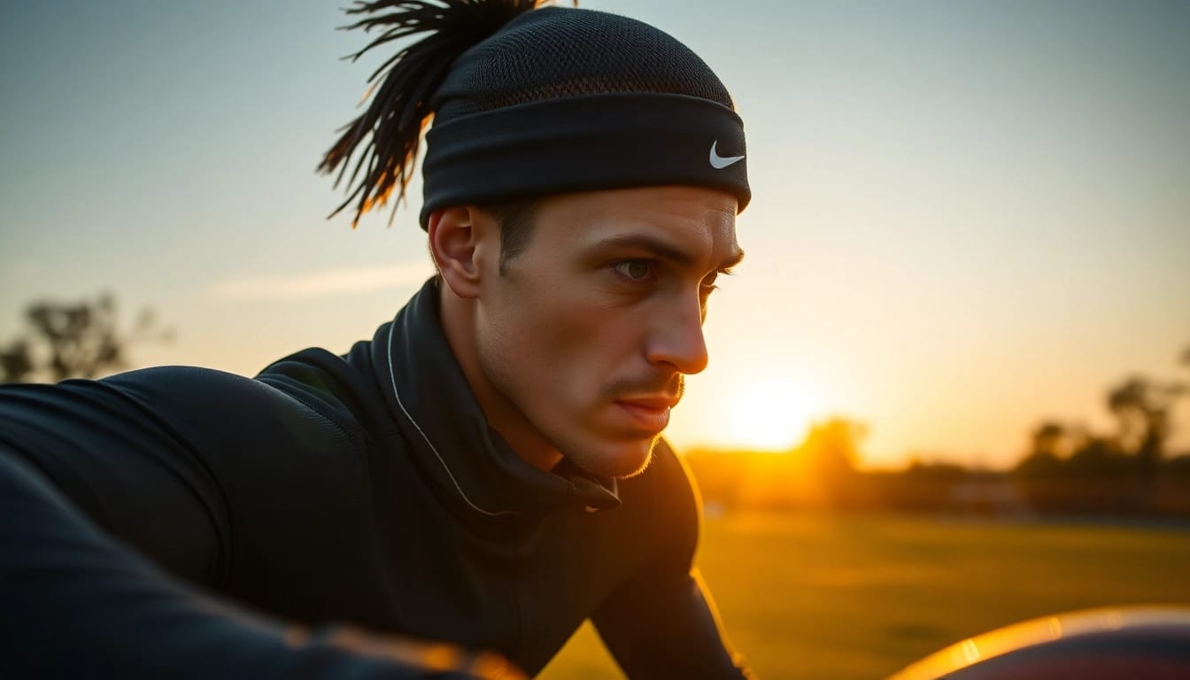 Eigenständig trainierende Sportler im phantastischen phantom athletics Umfeld unter freiem Himmel.