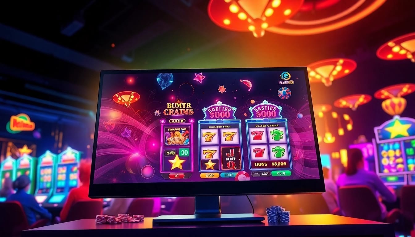 Situs kode4d online gaming platform illustration showcasing slot games and vibrant gameplay.