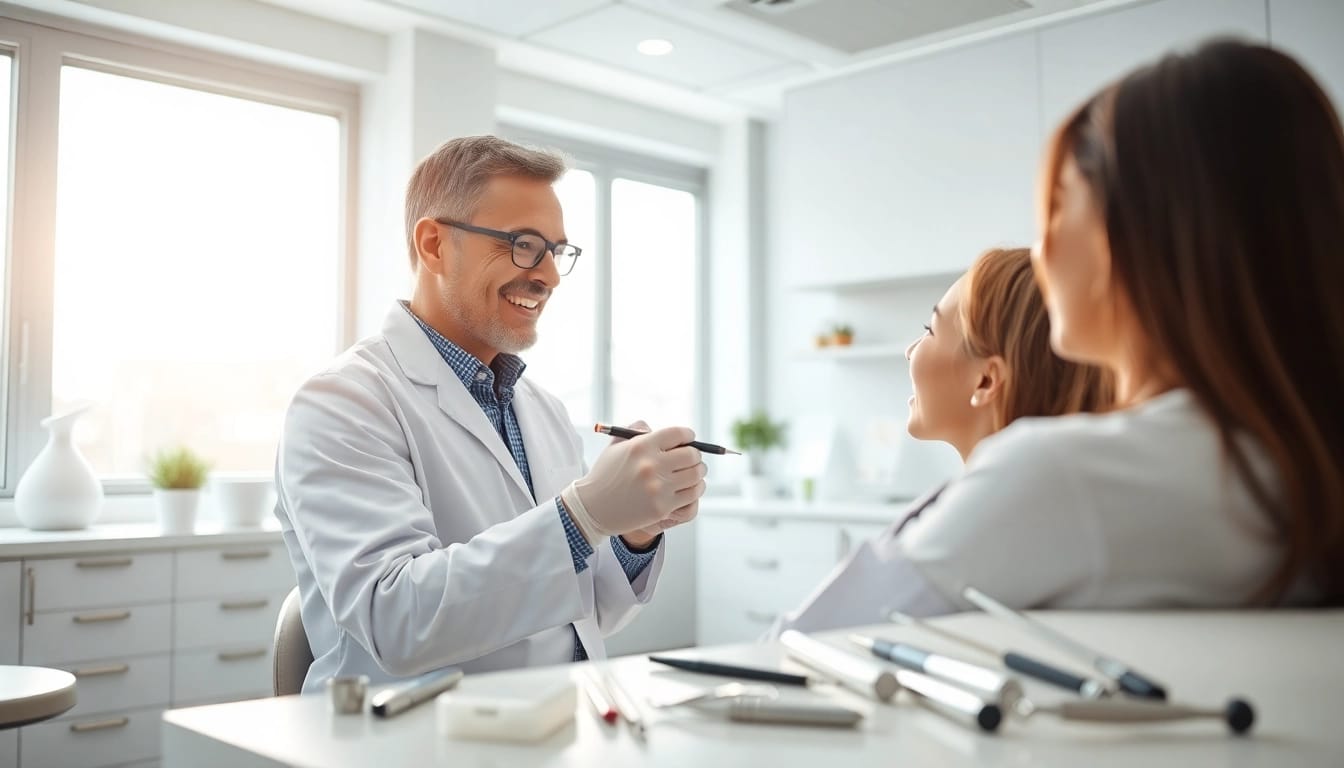 Orthodontics consultation with a professional orthodontist ensuring patient comfort and care.