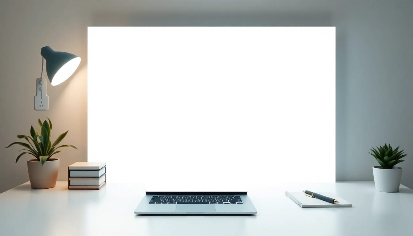 White screen tool for enhancing focus and lighting during video calls, emphasizing beyaz ekran.