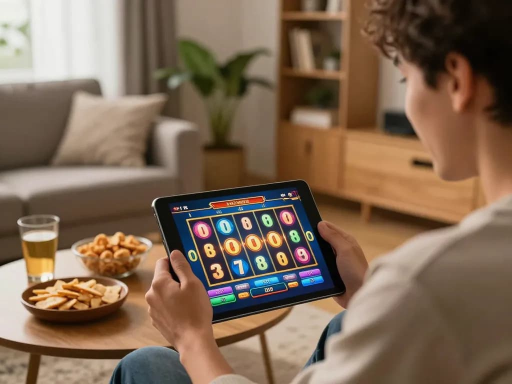 Nohu90 player celebrating a big win on a vibrant slot game.