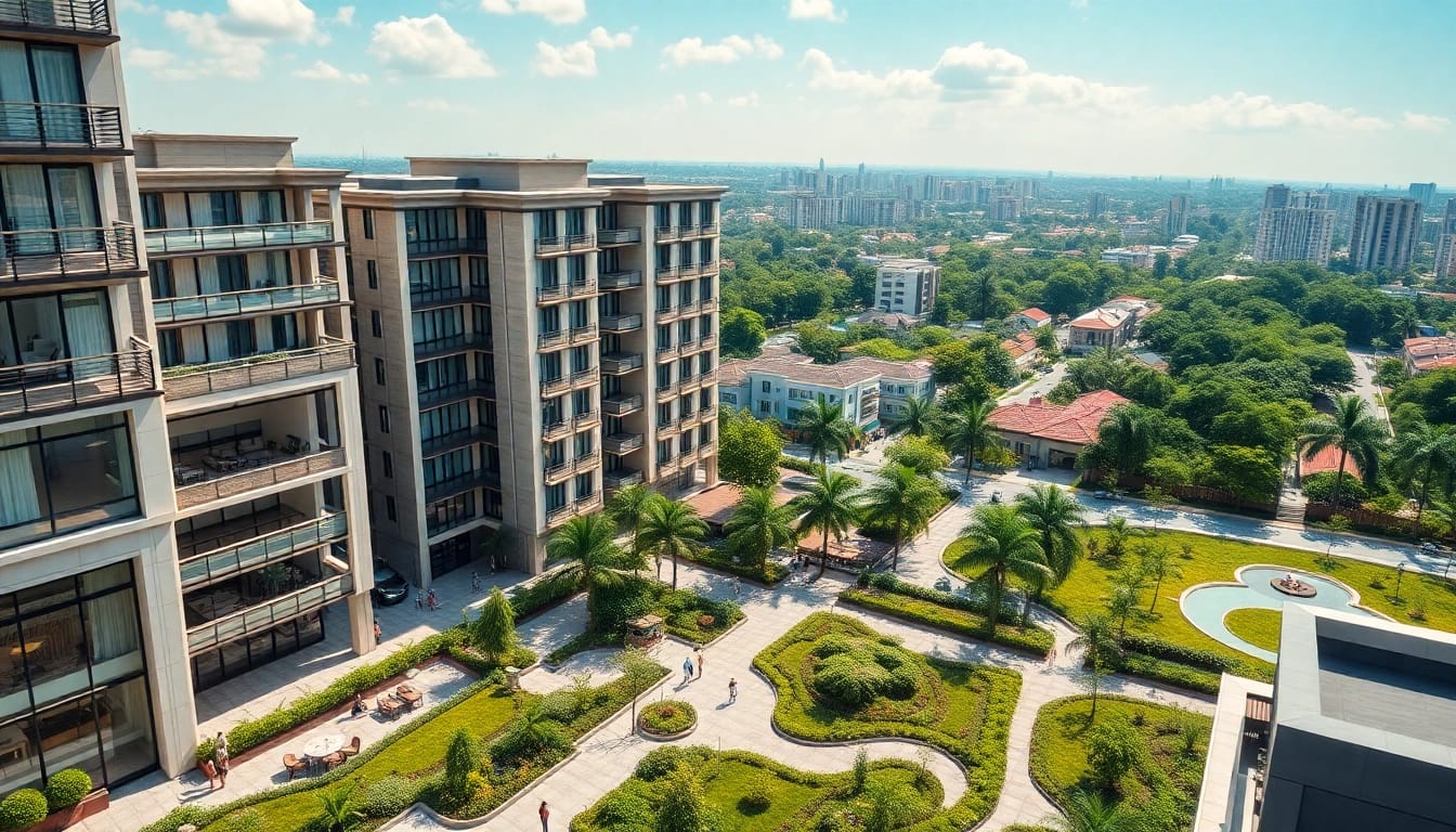 Showcasing the Tampines EC's modern architecture and vibrant community atmosphere.