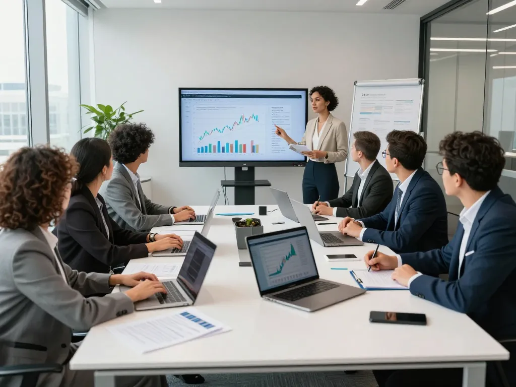 Check out this site for insights from a professional team collaborating in a bright office setting.