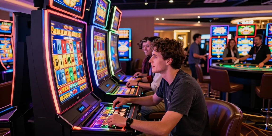 Player enjoying bonus buy slots at an online casino featured on https://thekingarthur.co.uk/ with colorful reels and vibrant atmosphere.