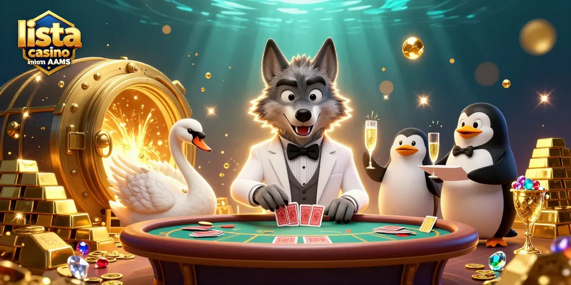 Interagisci con l'arte della lista casino online non AAMS che mostra personaggi affascinanti in una vivace scena di baccarat.