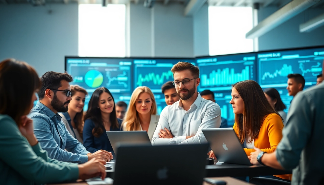 Optimize your search for managed it services near me with professionals collaborating in a modern workspace.