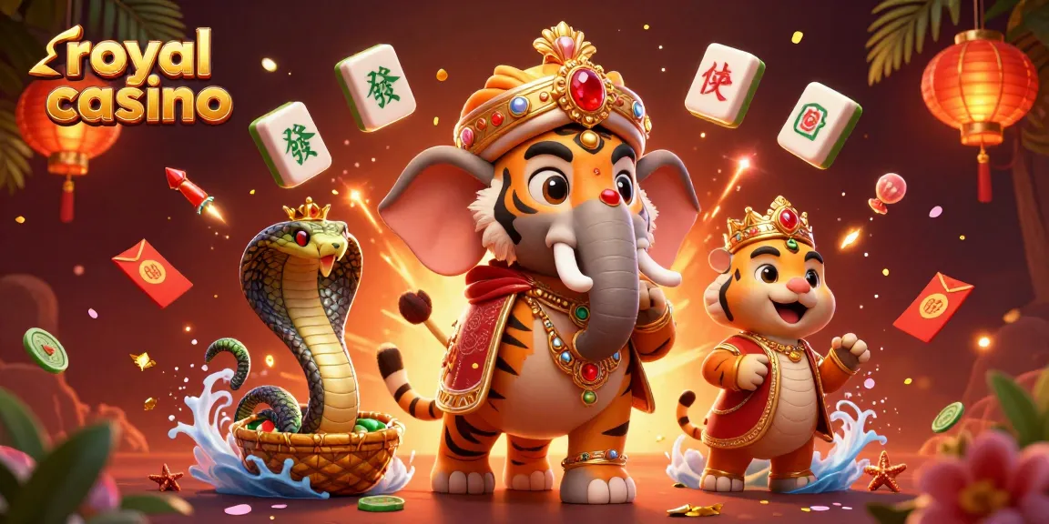 Experience the excitement of royal casino gaming with dynamic scenes of winning and fun.