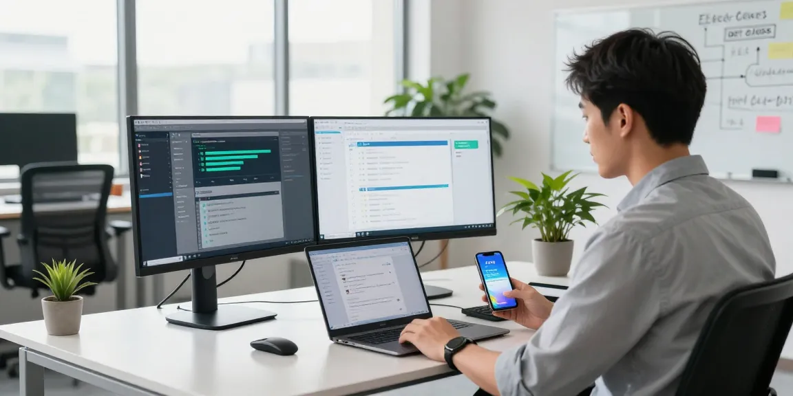 How much does IT support cost in UK? IT professional monitoring systems in modern office.