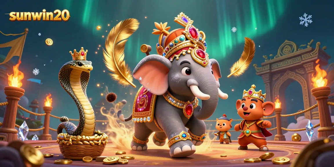 Experience thrilling gameplay with sunwin20 in a vibrant casino-themed illustration