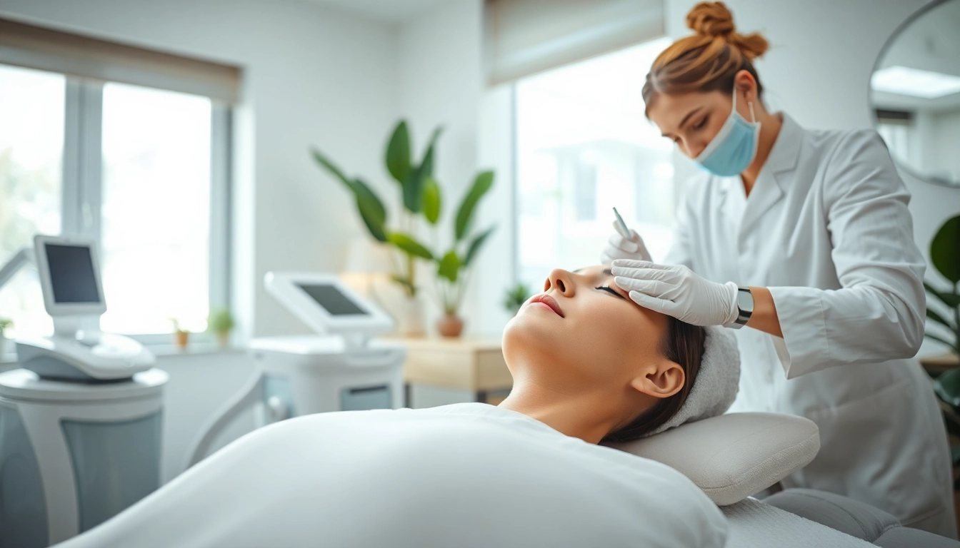 Aesthetic care in Nyack treatment environment showcasing professional client interaction and soothing decor.