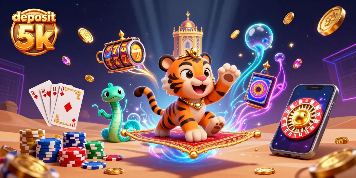 Experience the thrill of deposit 5k slots as golden coins and jackpots light up the scene.