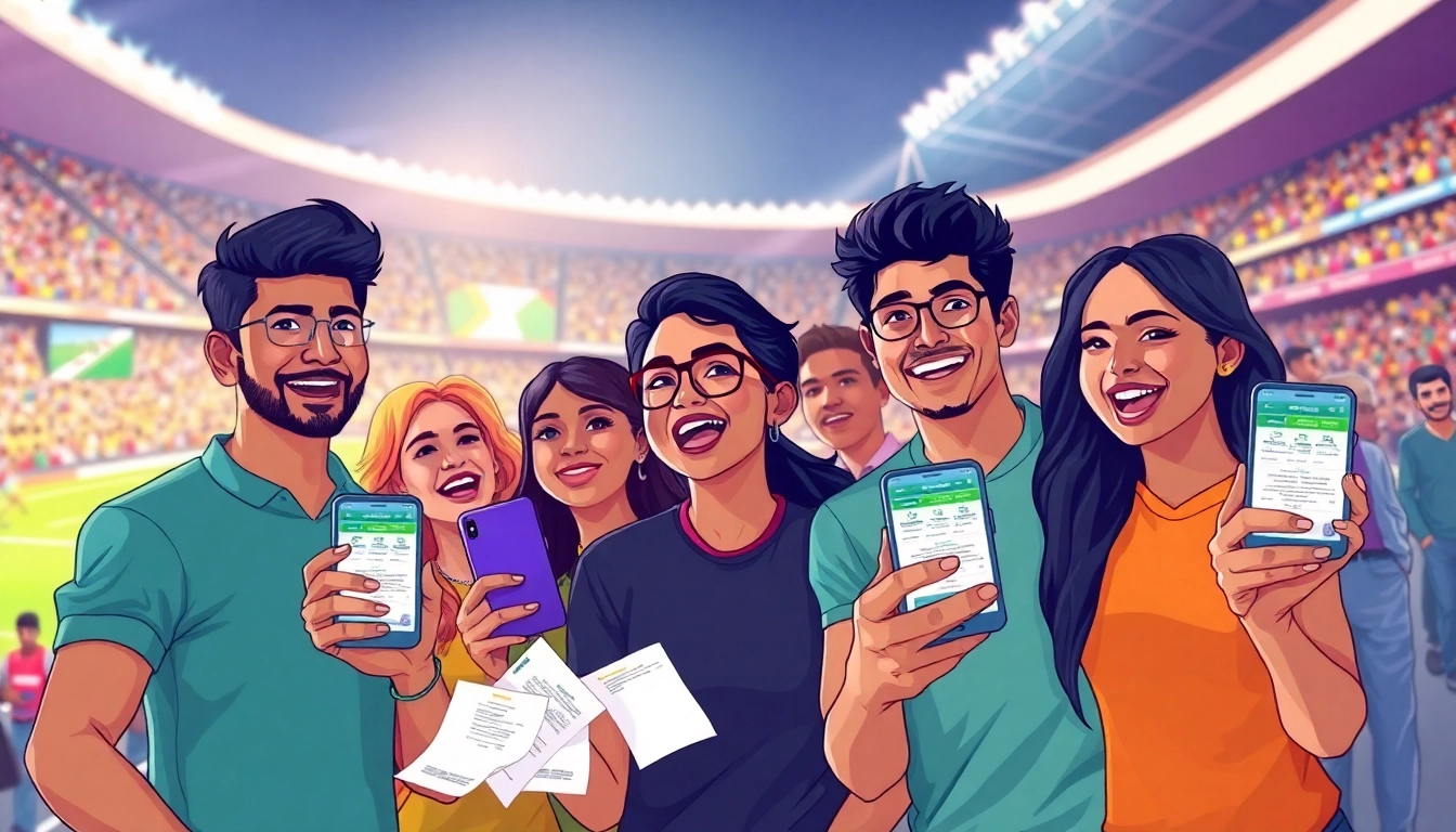 Experience the excitement of the best online sportsbooks India with enthusiastic bettors enjoying live sports events.