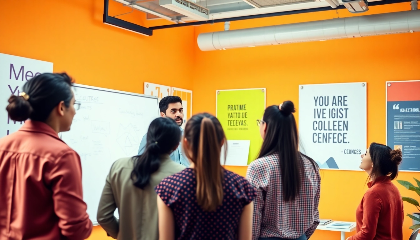 Founder leadership insights illustrated through a leader engaging with a diverse team in a modern workplace.