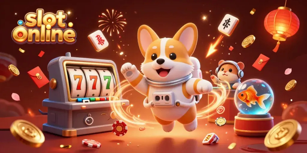 Menangkan jackpot di slot online dengan momen seru yang ditampilkan dalam ilustrasi 3D.