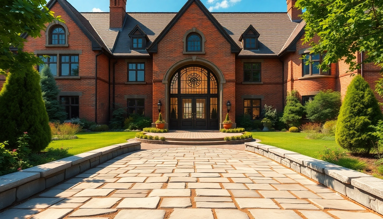 Showcasing the Wellesley Tudor Expansion with elegant architectural details and a lush garden setting.