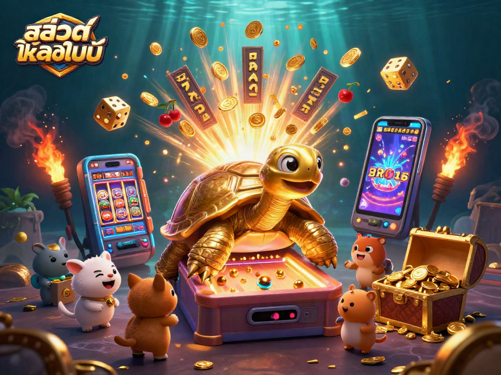 Experience thrilling สล็อตออนไลน์ action with a golden tortoise and jackpot explosion.