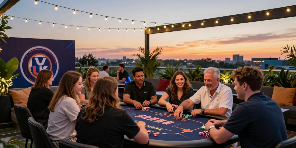 Non UK casino gaming environment at sunset, showcasing lively players and festive atmosphere https://tootingpharmacypractice.co.uk