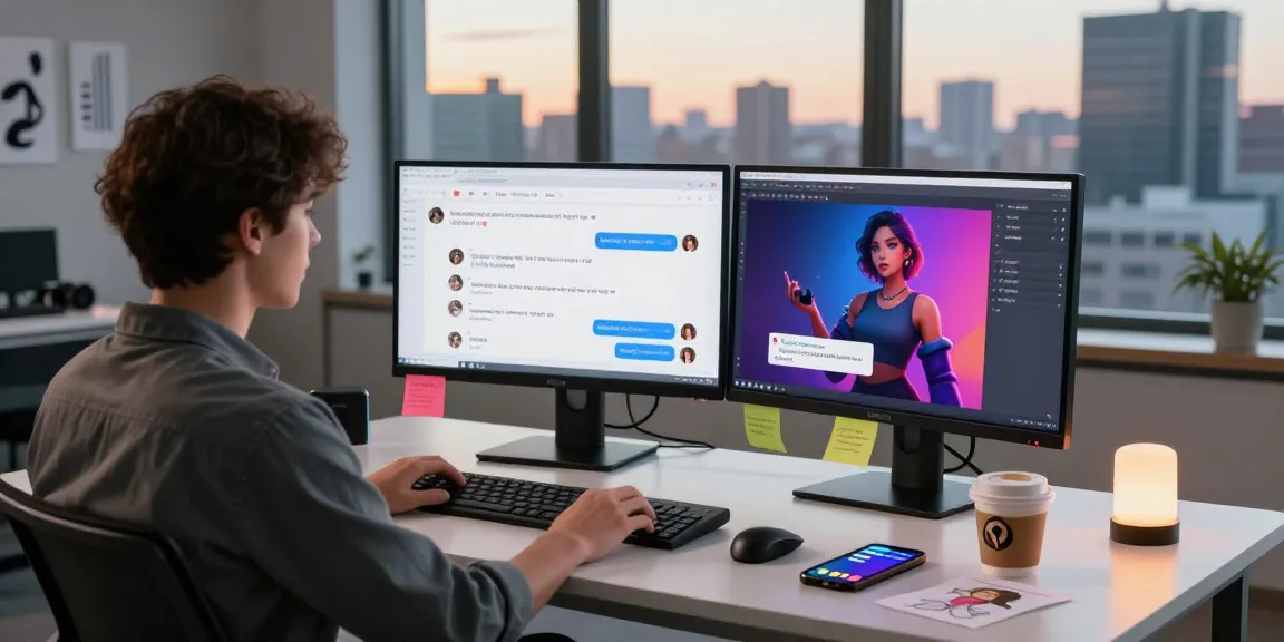 Engaging in ai nsfw chat on modern tech setup with interactive AI character creation.