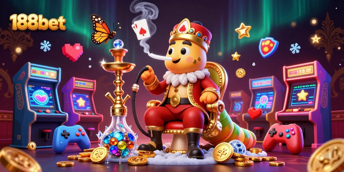 Engage in thrilling action with 188bet in this vibrant 3D casino scene featuring colorful game elements.