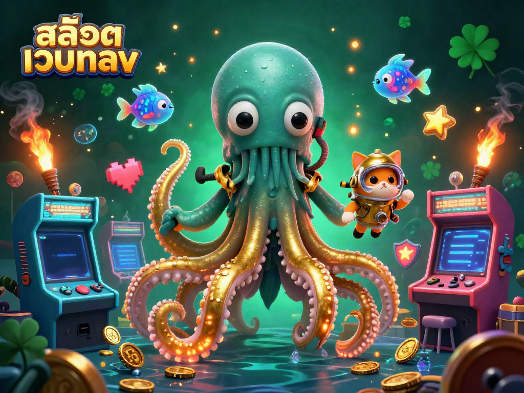 Engage with thrilling สล็อตเว็บตรง experiences in this vibrant casino-themed 3D illustration.