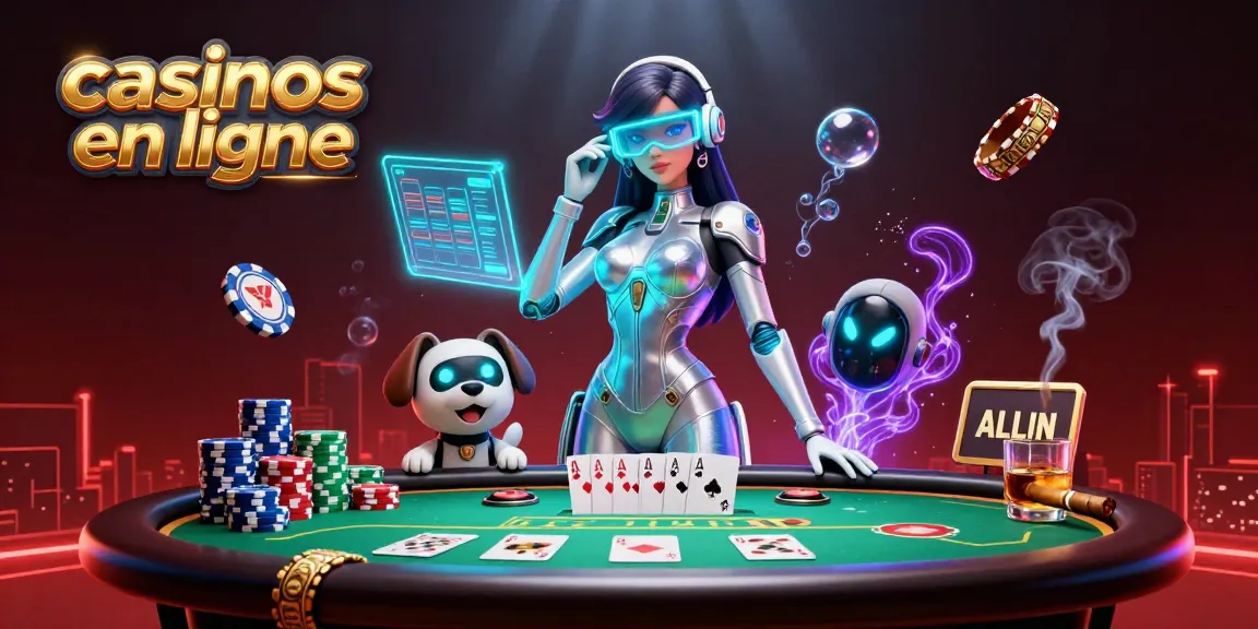 Découvrez un gameplay excitant dans les casinos en ligne avec un personnage futuriste et des éléments de jeu.