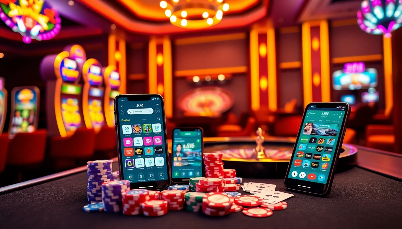 Experience the thrill of online gambling with the J88 app, featuring vibrant casino games.
