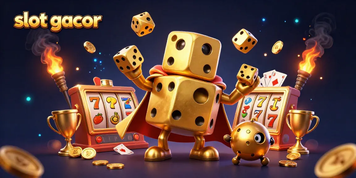 Experience the thrill of slot gacor with a vibrant 3D illustration showcasing dynamic characters and slot game elements.