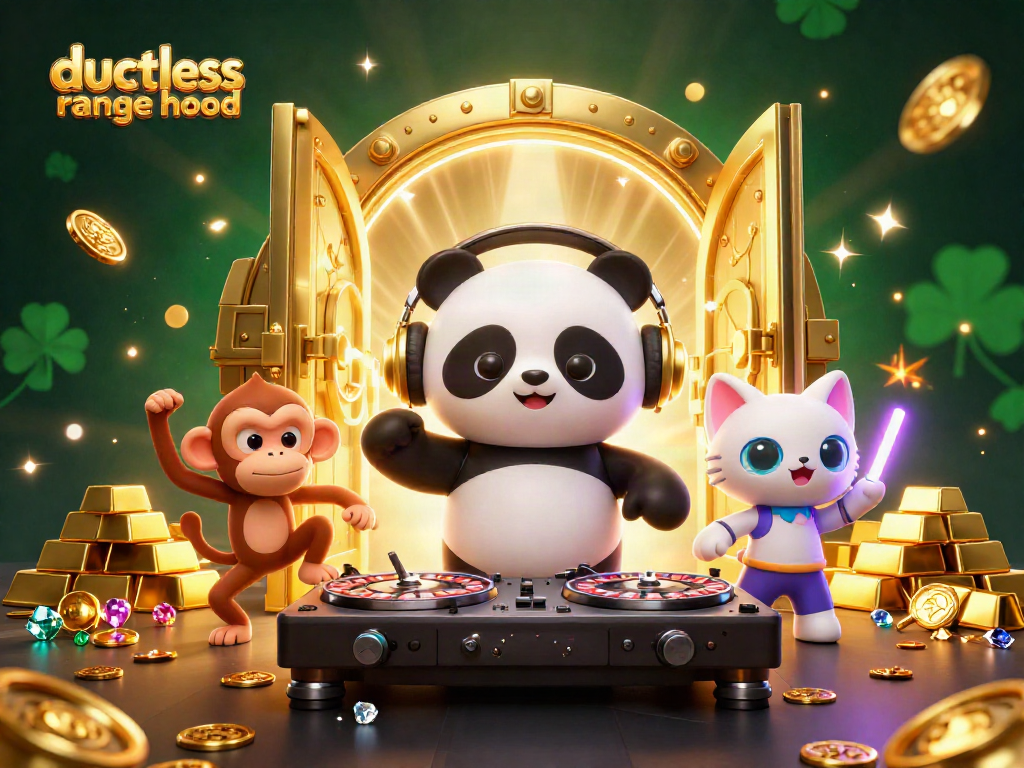 Spinning a ductless range hood: DJ panda and friends join the gambling party.