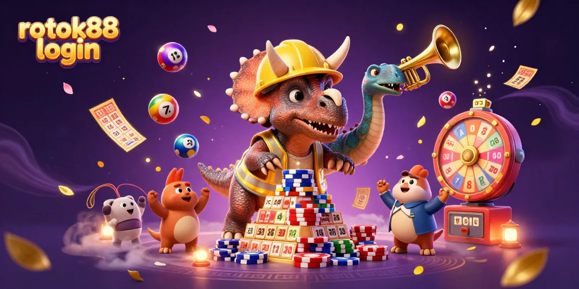 Experience thrilling gameplay with rokok88 login, featuring a vibrant celebration of casino elements.