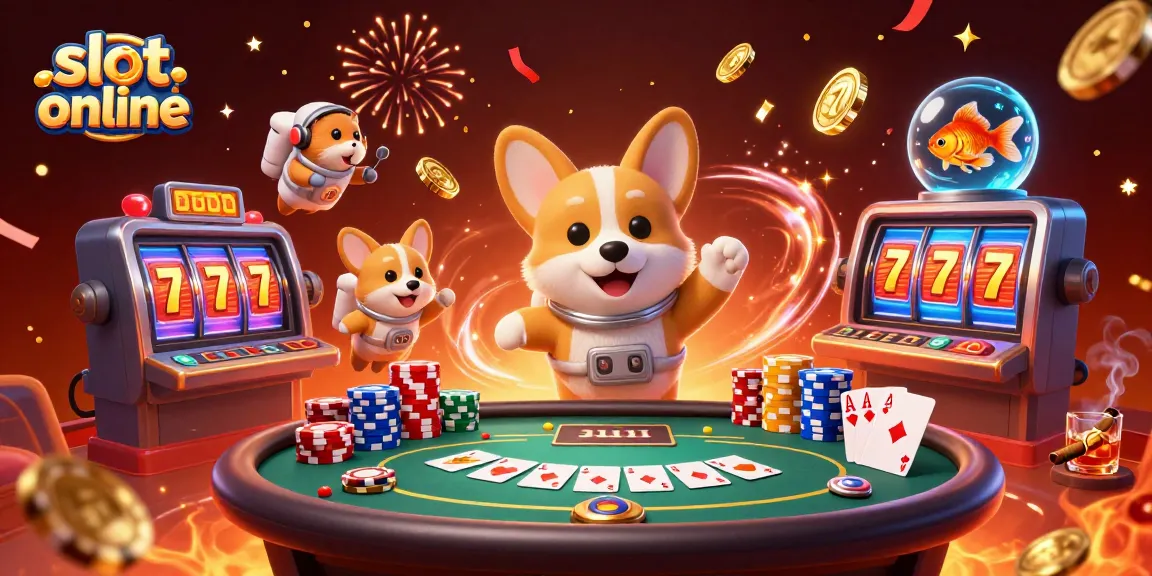 Experience thrilling gameplay with slot online visuals featuring floating characters and dynamic casino elements.