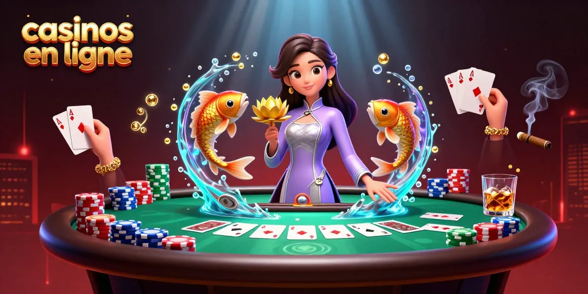 Vivez une action palpitante dans les casinos en ligne avec une scène de poker captivante.
