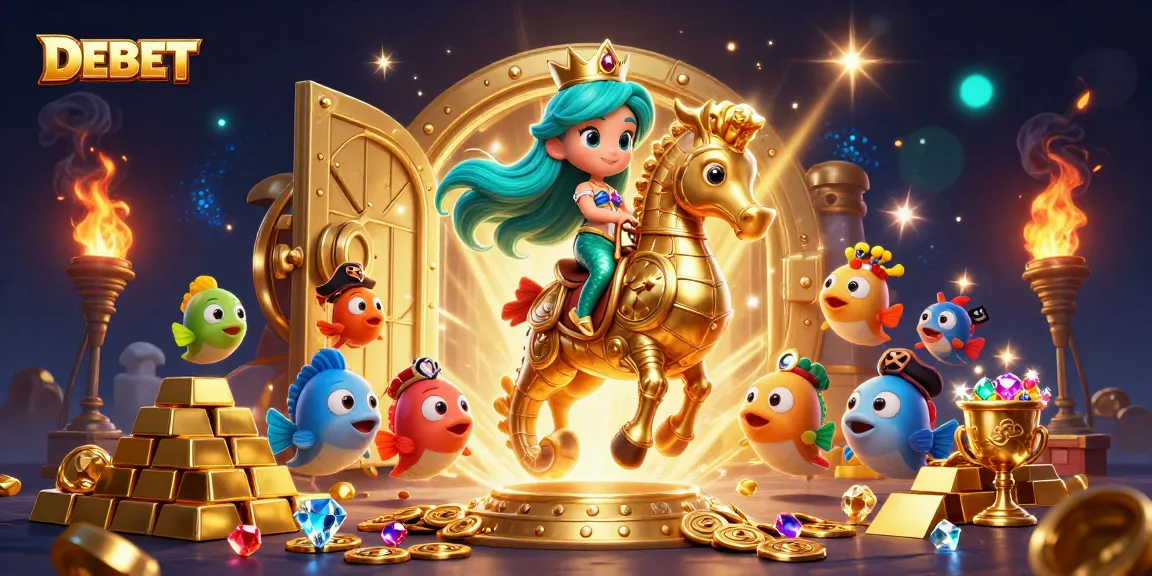 Engage in thrilling gaming experiences with DEBET's vibrant 3D casino illustration!