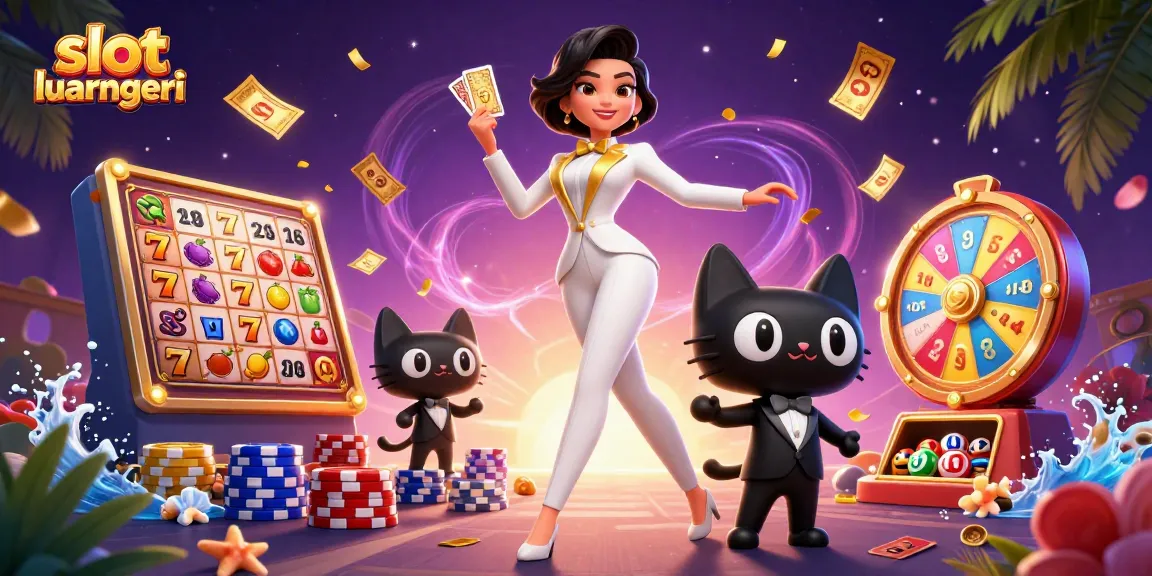 Experience excitement with slot luar negeri, featuring vibrant characters and thrilling game elements in a dynamic casino scene.