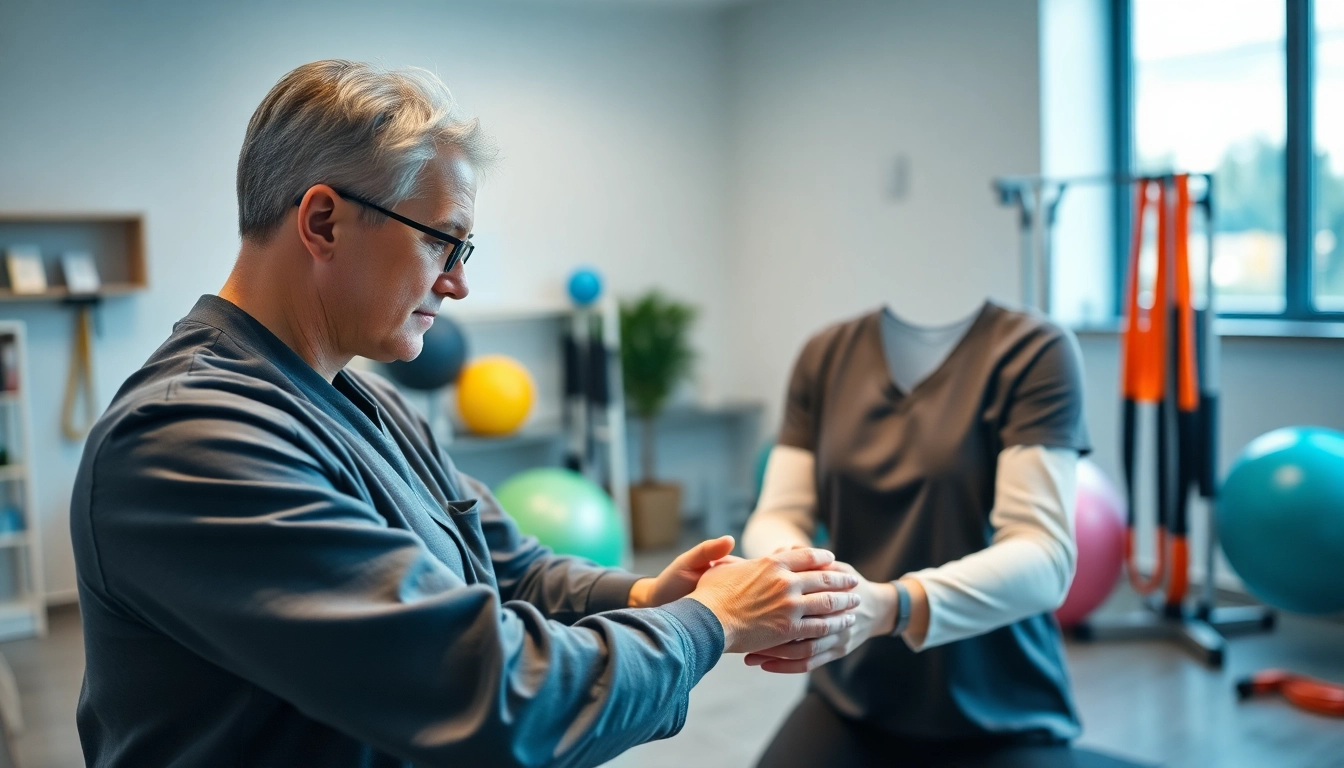 Physiotherapy edmonton expert treating a patient with personalized care in a modern clinic.