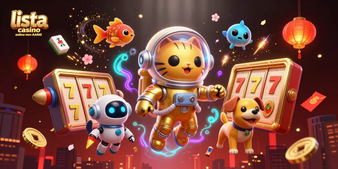 Interagisci con la lista casino online non AAMS in un'arte vivace 3D che presenta elementi di gioco dinamici.