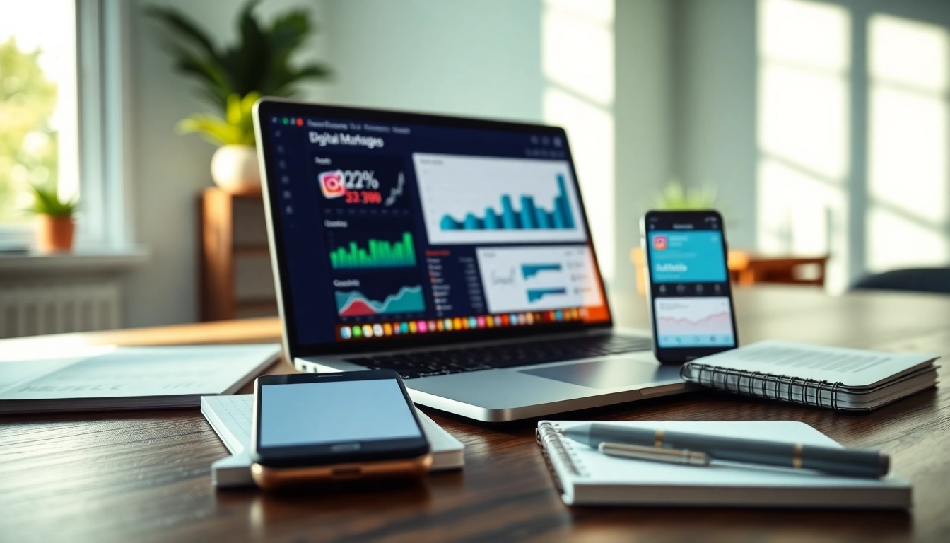 Boost your brand using Instagram smm panel in a modern digital marketing workspace.