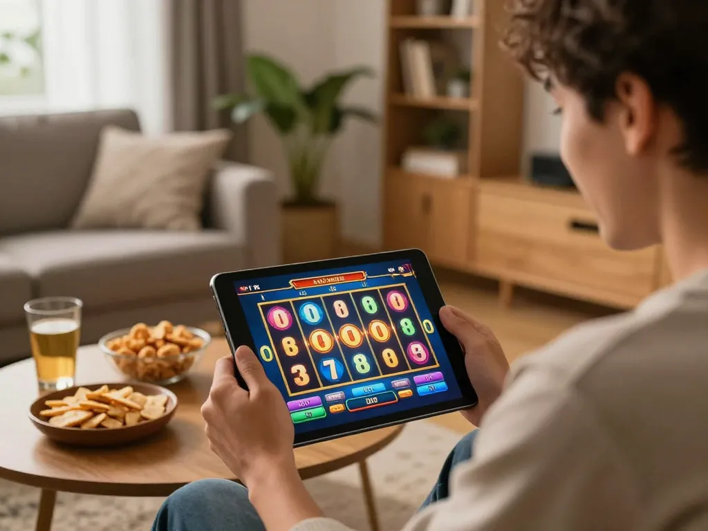 Nohu90 player celebrating a big win on a vibrant slot game.