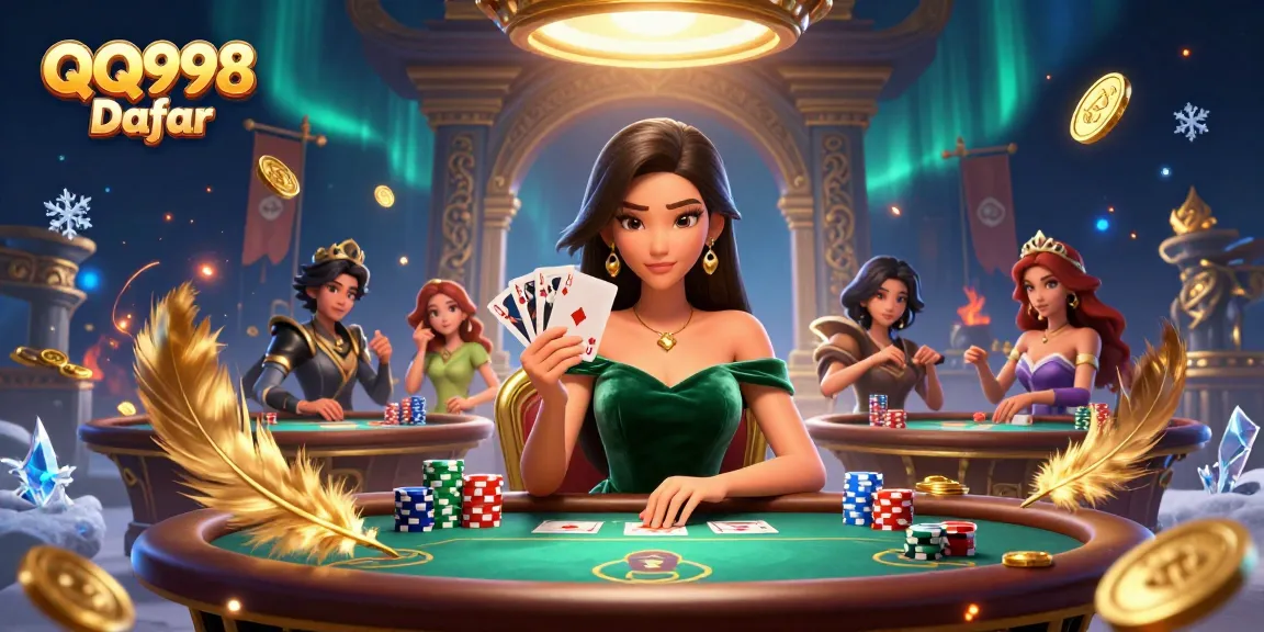 Experience the excitement of QQ998 Daftar at a luxury poker table with stunning visuals and dynamic gameplay.