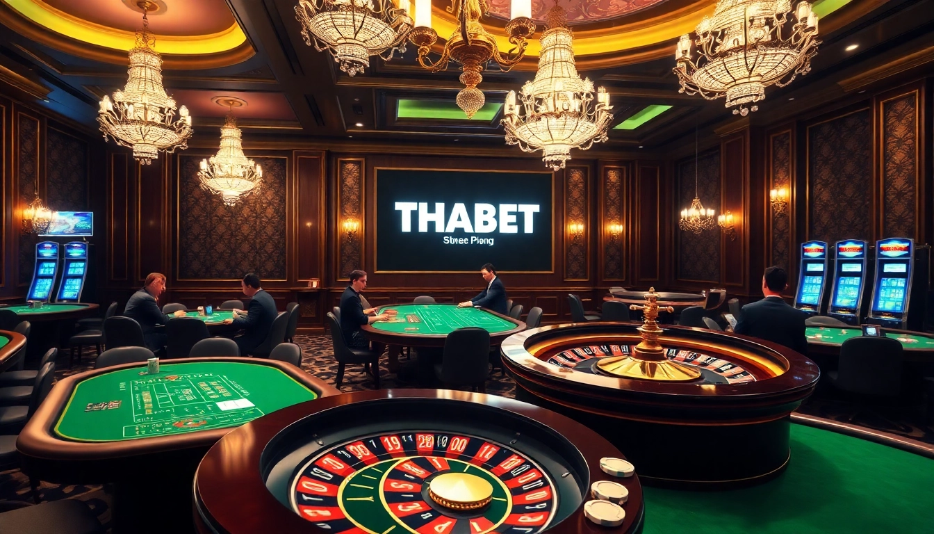 Engaged players at THABET casino tables enjoying the thrill of gambling.