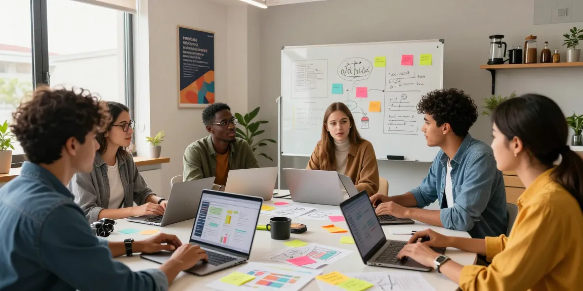 Entrepreneurs collaborating at a dynamic workspace, showcasing https://www.startsomethingpc.com strategies for innovative startups in 2026.