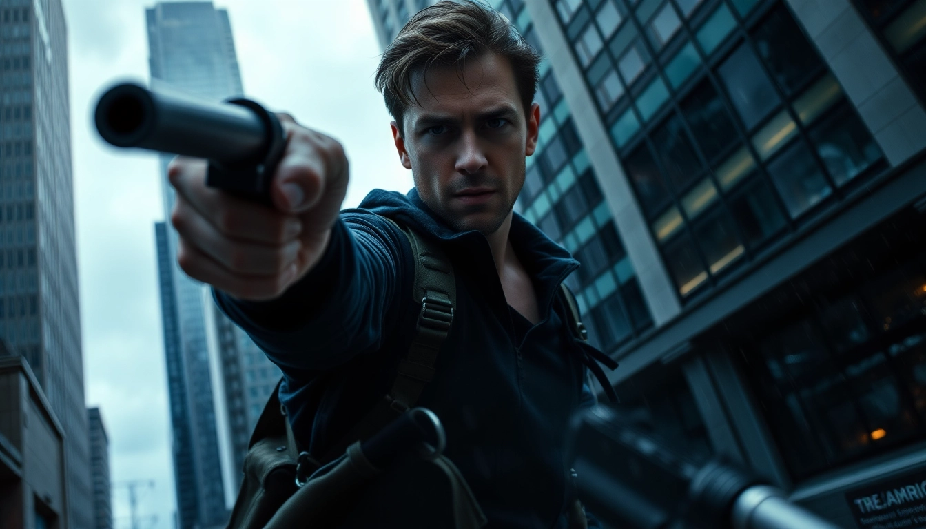 Dynamic action scene featuring a strong character reminiscent of Like Reacher ready for an intense mission.